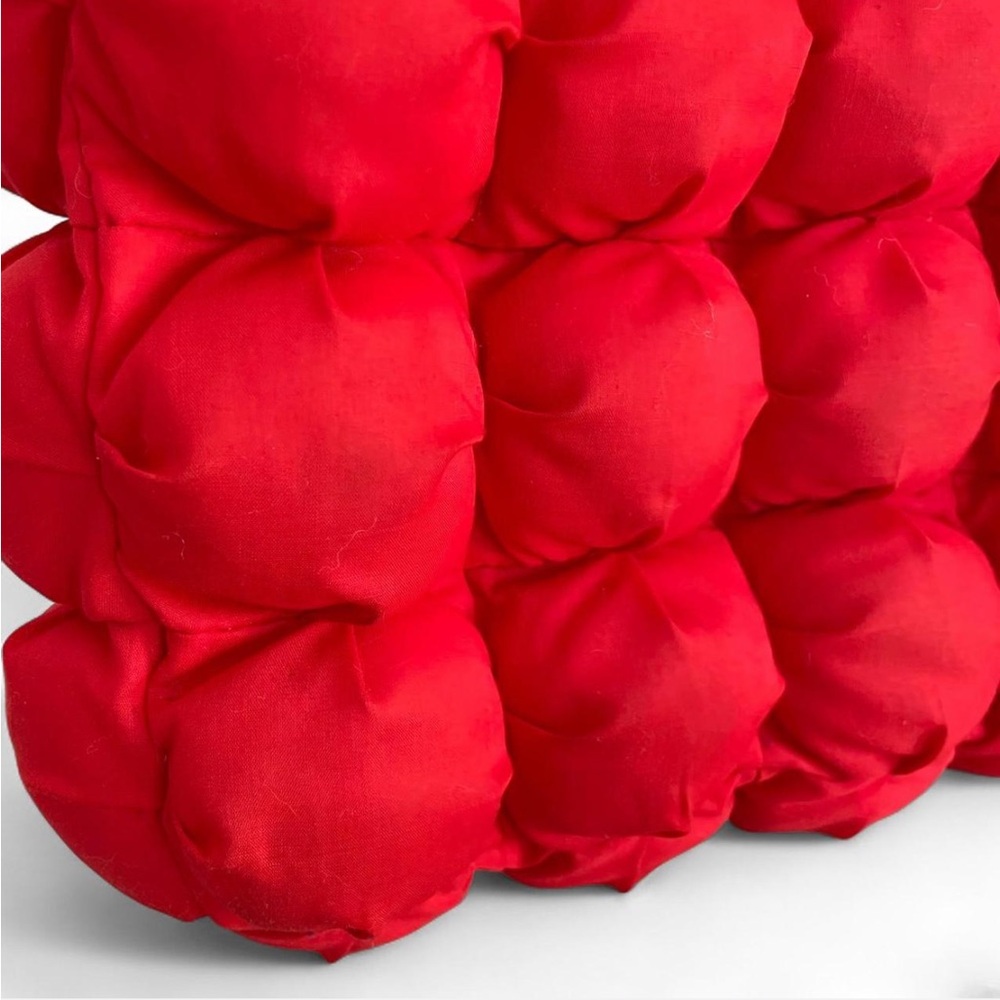 Red Quilted Shoulder Bag - Picture 3 of 5